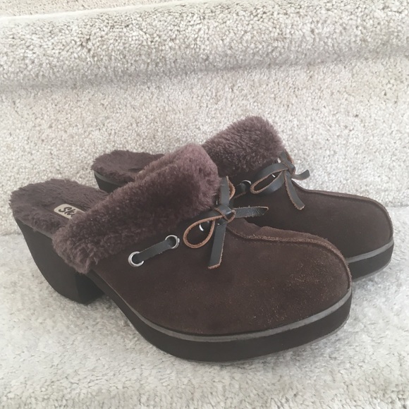 skechers lined clogs